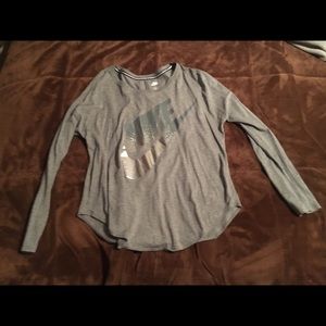 Nike Log sleeve gray shirt